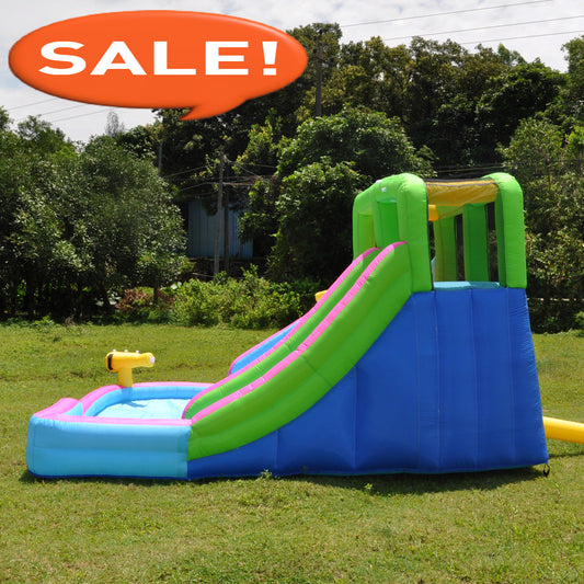 Children's bouncy castle double slide water play naughty castle paradise