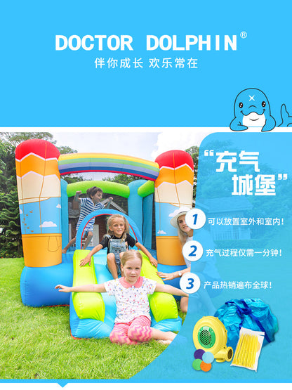 Children's bouncy castle, small household castle, children's bouncy castle, small household indoor castle
