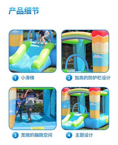 Children's bouncy castle, small household castle, children's bouncy castle, small household indoor castle